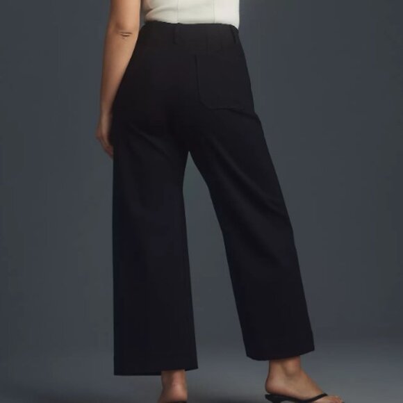 Anthropologie - Colette Ponte Crop Wide-Leg Pants by Maeve - Size 16W - Black - Picture 2 of 4